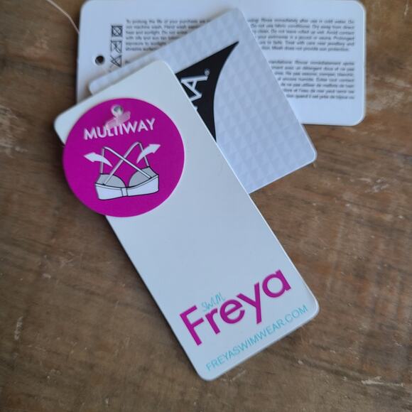 FREYA SUNDANCE Womens Black Underwire Padded TANKINI TOP Bikini Bottom 30DD / L - Picture 3 of 13